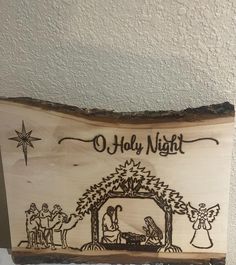 The Nativity scene hand burned into this wood peice.  A perfect scene from one of the most famous Bible stories. This is a one of kind art piece perfect for any Christian faith follower. Don't miss out on this beautiful piece of work. Woodburning Nativity Scene, Wood Burning Nativity Scene, Christian Wood Burning Ideas, Christian Pyrography, Wood Burning Christmas, Wood Etching, Woodburning Ideas, Woodburning Projects, Night Christmas