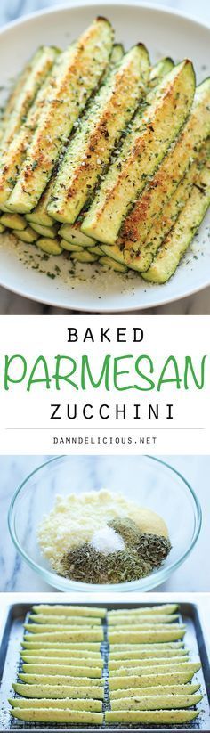 grilled parmesan zucchini on a white plate