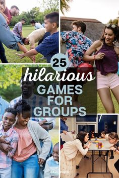 funny games for groups Group Games For Preschoolers, Funny Group Games, Teen Group Games, Big Group Games, Games For Small Groups, Group Games For Teenagers