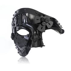 PRICES MAY VARY. Steampunk Style:History, clothing, unique, machinery...Wearing this steampunk mask takes you back to the medieval times. Its technical feel and three-dimensional effect make you very cool and mysterious. Made a perfect addition to your cosplay outfit. Premium Texture:The vintage half face men's masquerade mask is made of ABS plastic, no excess glue residue, which is sturdy and lightweight. All mechanical parts are precisely stitched and hand-bonded, exquisite workmanship makes t Goth Mask, Mask Half Face, Mask For Halloween, Mens Masquerade Mask, Opera Mask, Dr Wardrobe, Steampunk Mask, Witcher Art, Mechanical Parts