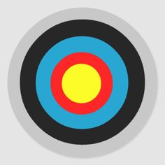 an image of a target that is in the middle of a circle with blue, yellow and red colors