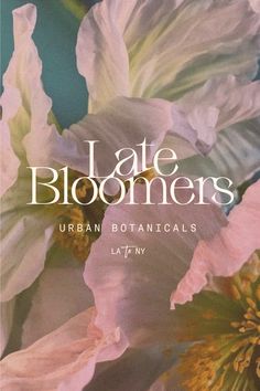 Late Bloomers Botanical branding and logo placed on a bright pink floral closeup image Branding Design Photography, Brand Design Aesthetic, Branding Inspiration Identity, Sustainable Branding Design, Flower Shop Branding Design, Fine Art Branding, Moodboard Branding Visual Identity, Flower Shop Design Logo, Brand Logo Aesthetic