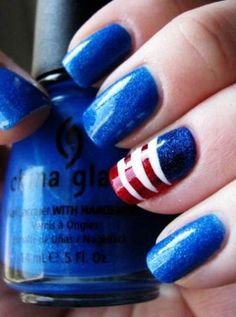 4th of July Nails Patriotic Nails, Fourth Of July Nails, Different Nail Designs, Colorful Nails, 4th Of July Nails, July Nails, Nails Red, Nailed It, Fancy Nails