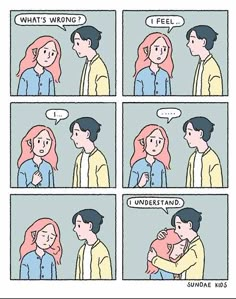 a comic strip with two people talking to each other