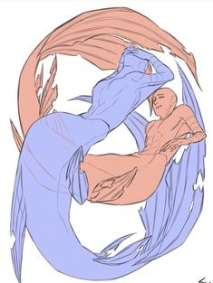 a drawing of two people hugging each other