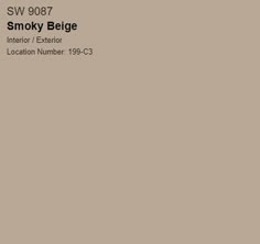 an image of smokey beige color with the words smoky beige