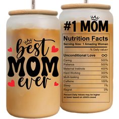 the best mom ever is in a jar with labels on it and an additional label for each one