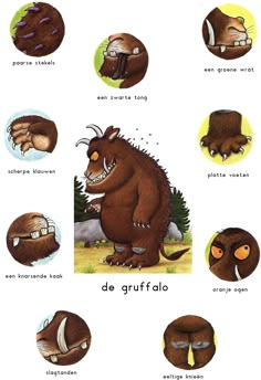 an illustrated poster with different types of animals