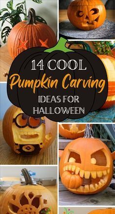 pumpkin carving ideas for halloween including jack - o'- lanterns