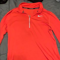 Nike Running Workout Quarter Zip. Brand New Condition. Running Fits, Clothing Finds, Athletic Clothes, Nike Orange, Birthday List, Running Workout, Cute Everyday Outfits, Athletic Outfits, Nike Running