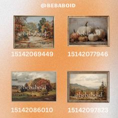 bloxburg, decals, roblox, paintings, autumn, fall, bloxburgdecals, nature, autumnpaintings, bloxburgbuild, decor, homedecor, Bloxburg Autumn Tree Decals, Fall Painting Codes Bloxburg, Bloxburg Decals Codes Calender October, Bloxburg Autumn, Fall Decals Bloxburg, Bloxburg Fall/halloween Decals, Bloxburg Fall House