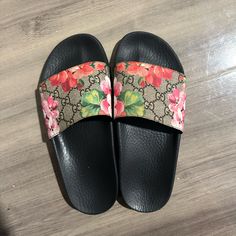 Worn A Bunch Of Times In Very New Condition; Doesn’t Come With Dust Bag Or Box (I Moved And Do Not Have Them Anymore) Size 7 Us (37) Womens Gucci Pink, Shoes Gucci, Gucci Shoes, Women's Shoes Sandals, Slides, Shoes Sandals, Dust Bag, Size 7, Gucci