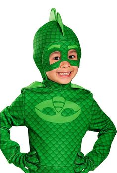 Kids PJ Masks Gekko Halloween Mask-tvso Gecko Costume, Pj Masks Owlette, Pj Mask Party, Shy Kids, Mask Cat, Costumes Dresses, Shy Guy, Children's Mask, Halloween Mask