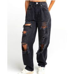 Bdg Urban Outfitters Washed Black Destroy Modern Boyfriend Jeans Logo Button Waist With Zipper Fly. Classic 5-Pocket Design. All Over Destructed Ripped Details. Baggy Fit. 100% Cotton. Machine Wash. Imported. Style: Boyfriend 74069998 Color: Washed Black Size: 24 Approx. Flat Waist 12" Rise 11" Inseam: 31" Leg Opening 6.75" New With Tags, Smoke-Free Home (*1st 2 Pics Are Stock Images To Better Show Style/Fit On A Person, Actual Item Photos Follow) You'll Love This Trending Destroyed Relaxed Fit Black Ripped Jeans Women, Black Jeans Ripped, Black Ripped Boyfriend Jeans, Ripped Black Jeans, Bday Outfits, Ripped Baggy Jeans, Baggy Ripped Jeans, Ripped Jeans Women, Jeans Destroyed