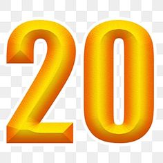 the number twenty two in orange and yellow colors, with no background png clipart