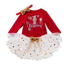 Christmas Tutu Dress, My First Christmas Outfit, Christmas Tutu, Santa Dress, Christmas Romper, Baby Skirt