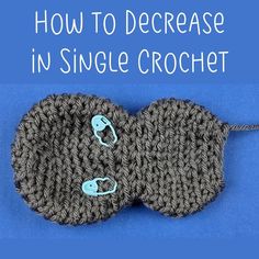 two crocheted mitts with the words how to increase in single crochet