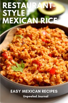 bowl of Spanish rice or Mexican brown rice Brown Rice Spanish Rice, Spanish Brown Rice Recipes, Spanish Rice With Brown Rice, Mexican Brown Rice Recipes, Spanish Brown Rice, Casserole Sides, Brown Rice Recipes Easy, Easy Mexican Rice Recipe, Mexican Brown Rice