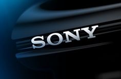 the word sony written in white on a black background