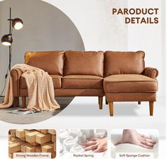 an image of a couch with pillows and blankets on the bottom right hand corner in front of it