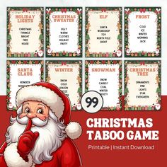 christmas games with santa claus and snowflakes