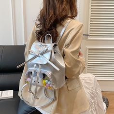 Model Number : 45B991 Lining Material : POLYESTER Pattern Type : Solid Main Material : PU Brand Name : miyagawa CN : Anhui   Length: 23cm    width:10 cm    height  : 25cm 1cm=0.39 inch  WHAT ABOUT REFUND?   Fast refund,100% Money Back Guarantee. If your product is defective or doesnt work properly, let us know and well send you a replacement one. We believe in our products so much that we offer a 30-day No-Hassle refund policy. If youre unhappy about your purchase, send us the product back and w Cute White Backpack For Back To School, Cute White Backpack For Study, Trendy White Bags For End Of School Year, White Kawaii Shoulder Bag For Back To School, Kawaii Backpack For End Of School Year, Cute White Satchel Backpack, Kawaii White Shoulder Bag For Back To School, Cute White Shoulder Backpack, Kawaii Style Backpack For School