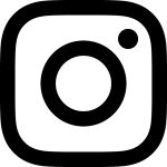 a black and white instagram logo with the word instagram on it's side