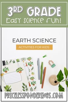 an earth science activity for kids with the text 3rd grade easy science fun