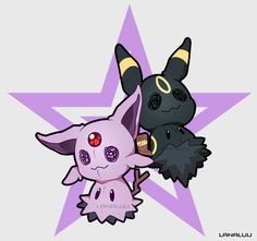 two cartoon animals are standing next to each other in front of a star with the word lunaruu on it