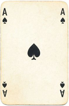 an ace playing card with four of spades on the front and three of clubs on the back