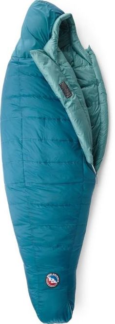 the sleeping bag is open and ready to be used