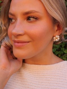 The Pearl Cluster earring is the perfect piece to dress up your favorite sweater! Shop now 🤍 Cluster Earring, Pearl Cluster Earrings, Pearl Cluster, Favorite Sweater, Cluster Earrings, The Pearl, Sweater Shop