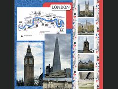 an image of london with pictures of buildings