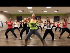 a group of women in a dance class