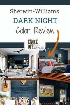 Sherwin Williams Dark Night Front Door, Dark Blue Teal Paint Colors, Dark And Moody Paint Schemes, Dark Night Sherwin Williams Bedrooms, Deep Teal Paint Sherwin Williams, Sw Dark Night Bedroom, Dark Night Sherwin Williams Cabinets