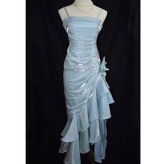 Charming Mermaid High Low Satin Straps Party Dress – Weitese Dress Vintage Style Prom Dresses, Mermaid High, Tail Dress, Home Wedding, Dress Vintage, British Indian, Bride Dress, Special Occasion Dresses, Party Dresses