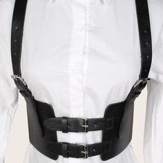 Corset Fashion Harness Fashion, Harness Belt, Girl Punk, Corset Fashion, Leather Harness, Belt Black, Gothic Outfits, Fantasy Clothing, Edgy Outfits