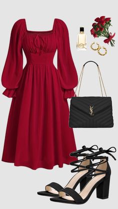 #datenight #modestfashion #summer #ootd #outfitinspo #modest #churchoutfit #dress #red #redaesthetic #churchfit #beauty #classic Celebration Dress, Modest Casual Outfits, Classy Prom Dresses, Desi Fashion Casual, Summer Ootd, Outfit Layout, Woman Suit Fashion