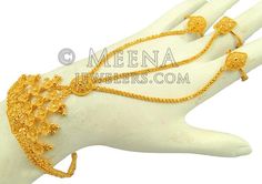 Gold Panja For Hand, 22kt Gold Bracelet, Chat Masala, Fancy Bracelet, Bridal Anklet, Hand Jewellery, Gold Jhumka Earrings, Gold Necklace Indian Bridal Jewelry, Headpiece Jewelry