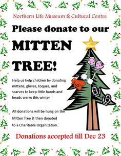 a flyer for the children's museum and cultural centre with a christmas tree on it