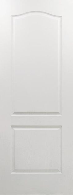 a white door with two panels on the side and one panel in the top half