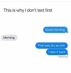 two texts that are in the same language, one is saying good morning and the other says