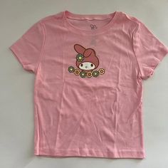 Brand New Without Tag Sanrio My Melody Graphic Tee Size L My Melody Shirt, Kawaii Clothes Pastel, Sanrio Outfits, Kawaii T Shirt, Sanrio Pink, Kitty Clothes, Hello Kitty Clothes, High School Outfits, Dream Fashion