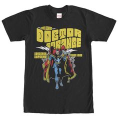 Marvel Men's - Doctor Strange 1963 T Shirt #marvel #comics #doctorstrange Infinity Gauntlet Comic, Mens Doctor, Sorcerer Supreme, Doctor Strange Marvel, Galaxy T Shirt, Marvel Shirt, The Spell, Man Thing Marvel, Classic Comics