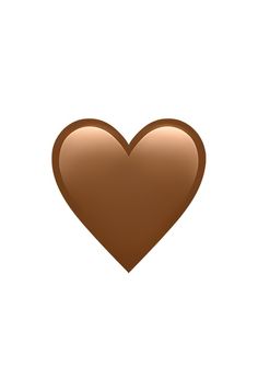 a brown heart shaped object on a white background