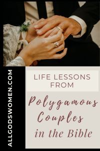 two people holding hands with the text life lessons from polygamans couples in the bible