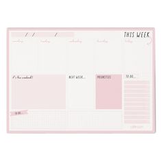 Ballerina pink weekly planner pad Weekly Planner Pink, Pink Weekly Planner, Carpe Diem Planner, Vision Board Success, Weekly Planner Pad, Monthly Planning, Ballerina Pink, Daily Task, Pink Ballerina