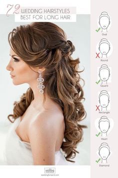 the wedding hairstyles best for long hair are shown in this brochure