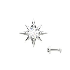 a pair of studs with a star design