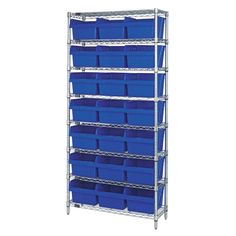 WR8-816 - Industrial 4 Less - WR8-816-BL Stainless Steel Shelving, Stacking Bins, Parts Storage, Shelf Bins, Mobile Shelving, Drawer Bins, Stackable Bins, Wire Shelving Units, Wire Shelf